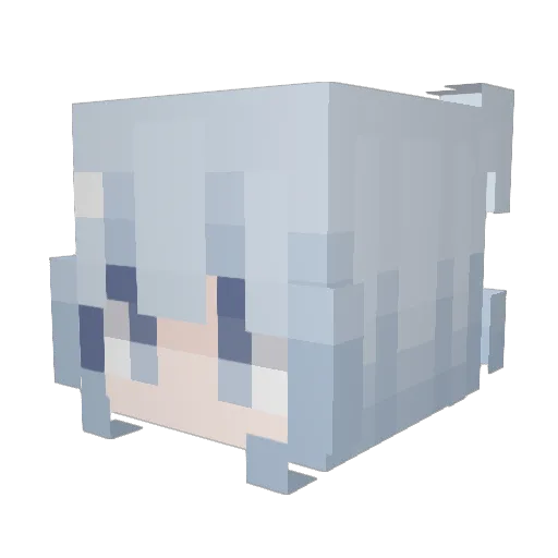 puffyy Minecraft avatar head, 3D render