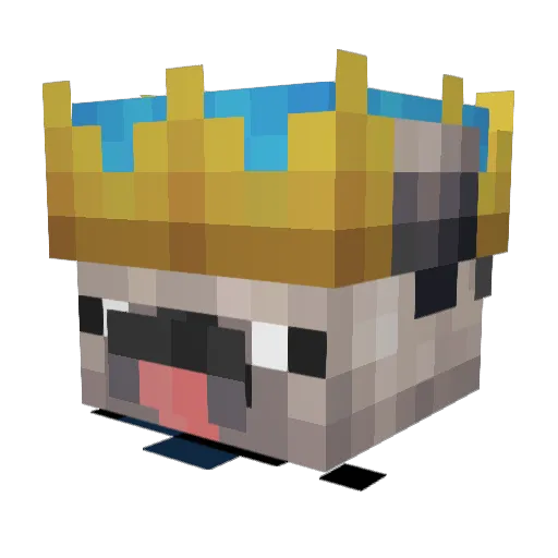 pug5000YT Minecraft avatar head, 3D render