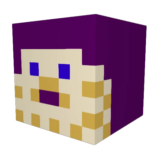 puggan Minecraft avatar head, 3D render