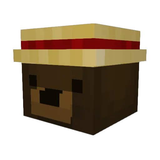 puggie_ Minecraft avatar head, 3D render