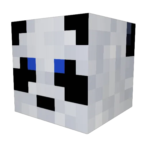 puggishpanda Minecraft avatar head, 3D render