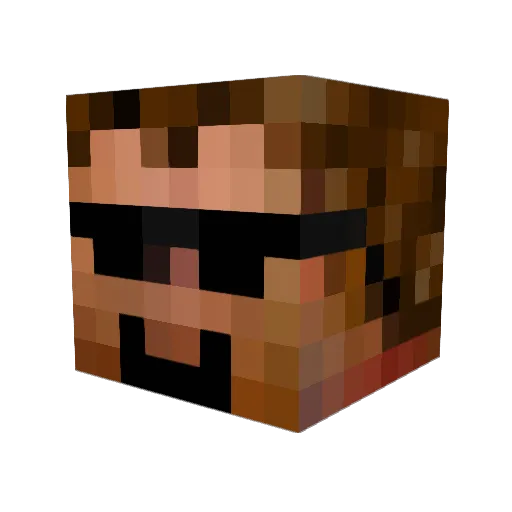 puggy00 Minecraft avatar head, 3D render