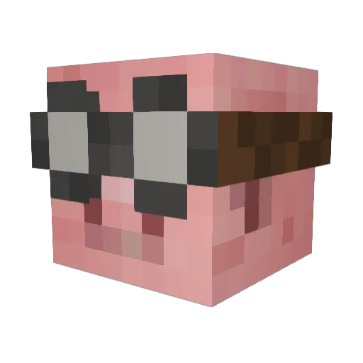 puggyfart Minecraft avatar head, 3D render