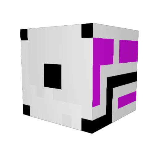 pugmans Minecraft avatar head, 3D render