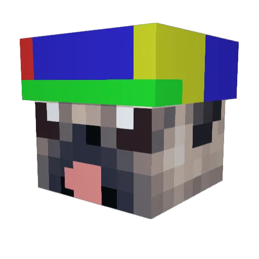 pugonison Minecraft avatar head, 3D render