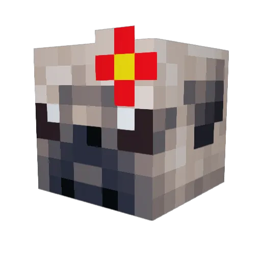 pugpoppy Minecraft avatar head, 3D render