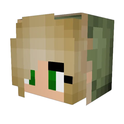 pugtoes Minecraft avatar head, 3D render