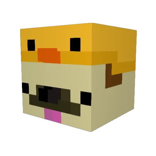 pugy2393 Minecraft avatar head, 3D render