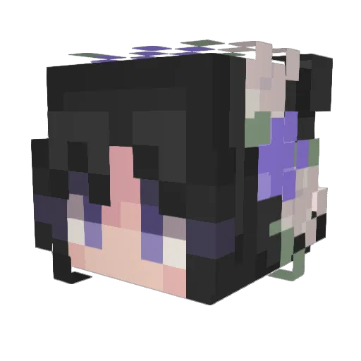 puhtassium Minecraft avatar head, 3D render