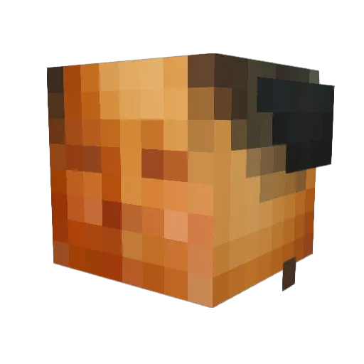 puipuill Minecraft avatar head, 3D render
