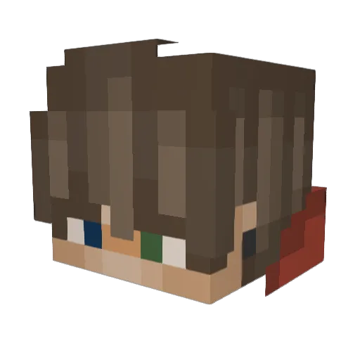 pukeinater Minecraft avatar head, 3D render
