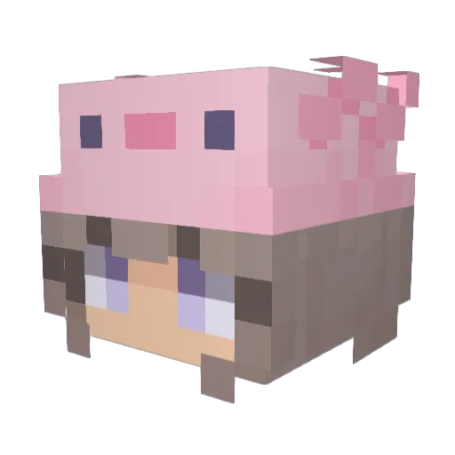 pukepetra Minecraft avatar head, 3D render
