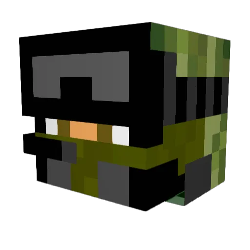 pukern Minecraft avatar head, 3D render