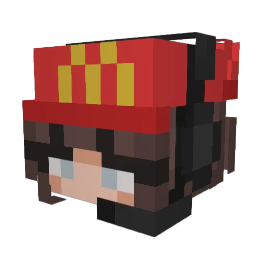 pulguitaaa Minecraft avatar head, 3D render