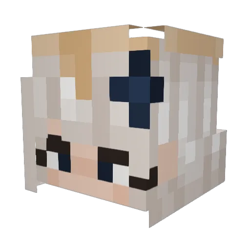 pullonma Minecraft avatar head, 3D render