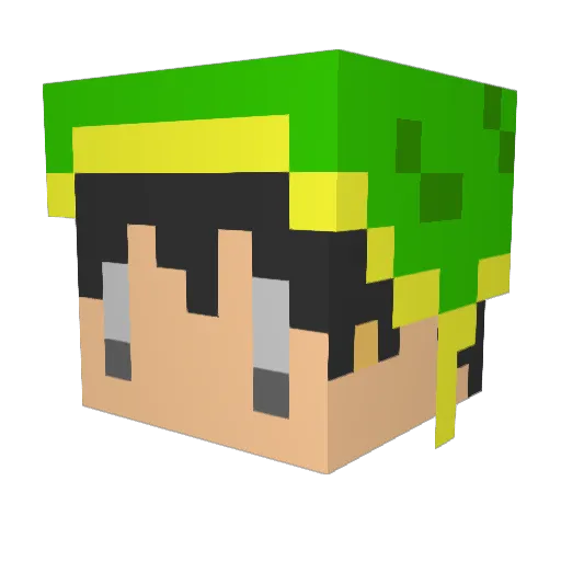 pullulans Minecraft avatar head, 3D render