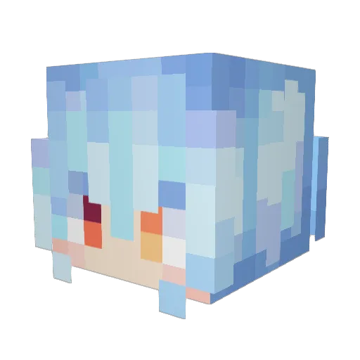 pulsar32 Minecraft avatar head, 3D render