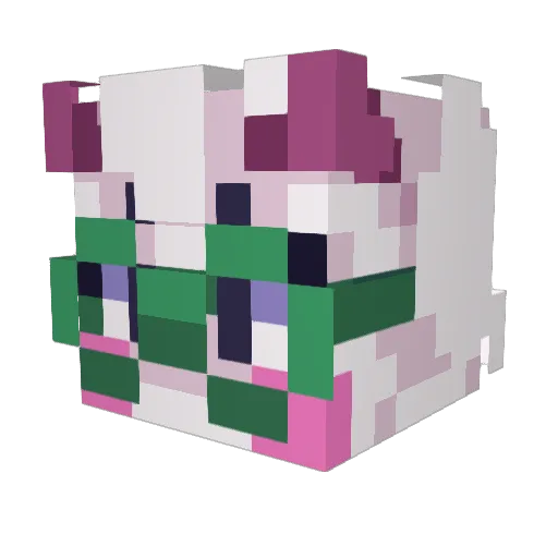 pulved60 Minecraft avatar head, 3D render