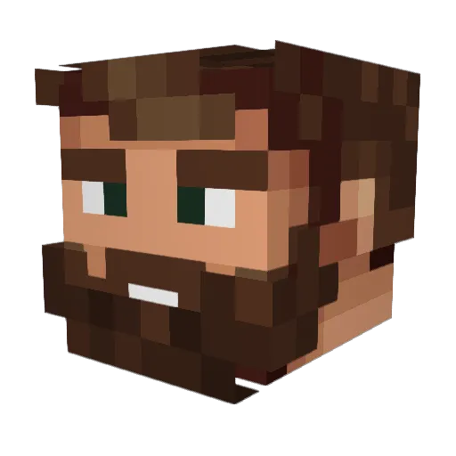 pulverspecki Minecraft avatar head, 3D render
