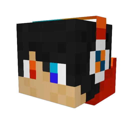 puma667 Minecraft avatar head, 3D render