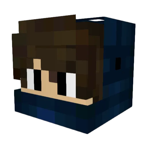 puma_07 Minecraft avatar head, 3D render