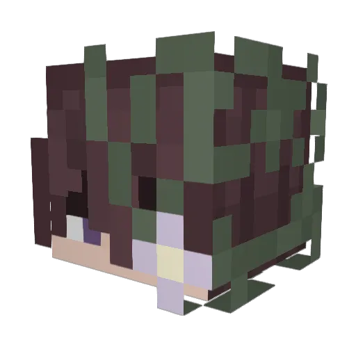 pumpboo Minecraft avatar head, 3D render