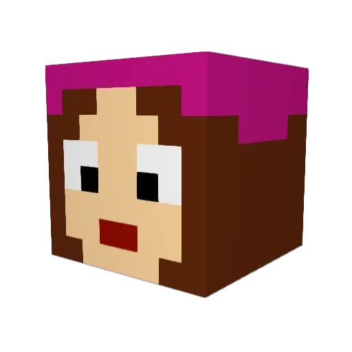 pumpchin Minecraft avatar head, 3D render