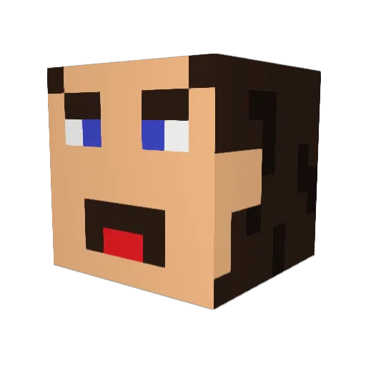 pumpfest Minecraft avatar head, 3D render