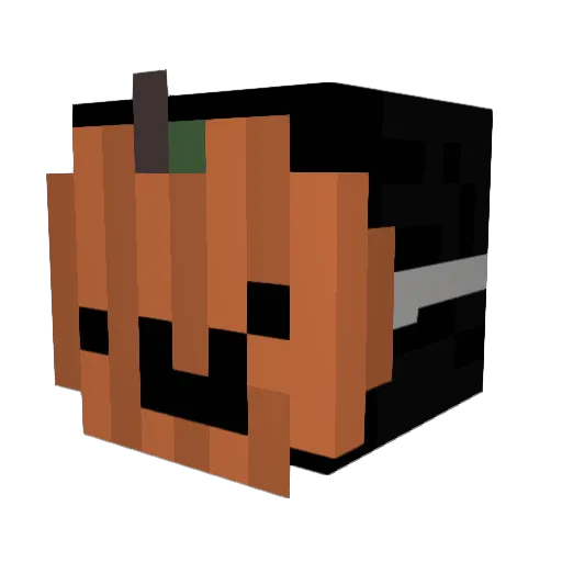 pumpkin486 Minecraft avatar head, 3D render