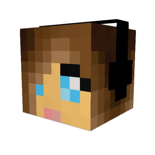 pumpkinface8 Minecraft avatar head, 3D render