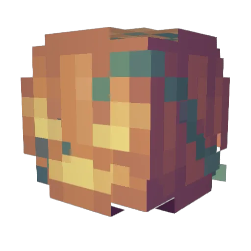 pumpkinhead207 Minecraft avatar head, 3D render