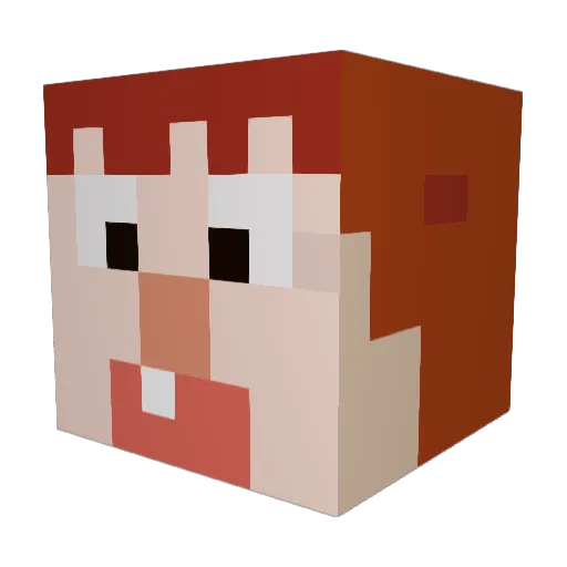 pumukkel Minecraft avatar head, 3D render