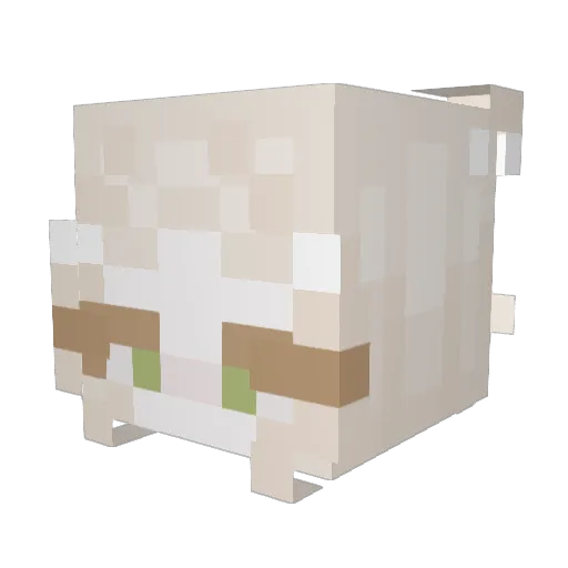 punami Minecraft avatar head, 3D render