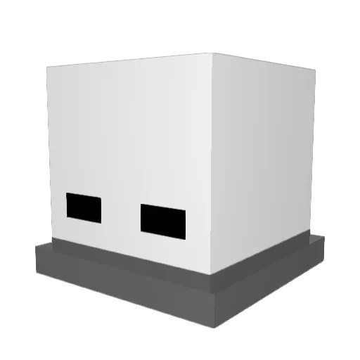 punbez Minecraft avatar head, 3D render