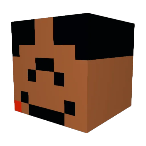 puncakedj Minecraft avatar head, 3D render