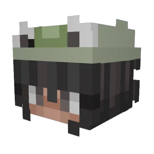 punchboy Minecraft avatar head, 3D render