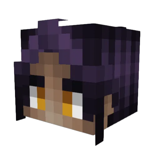 punctata Minecraft avatar head, 3D render