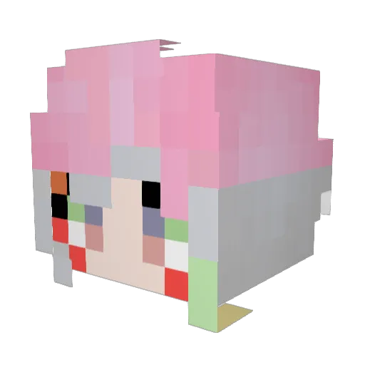puneuma Minecraft avatar head, 3D render