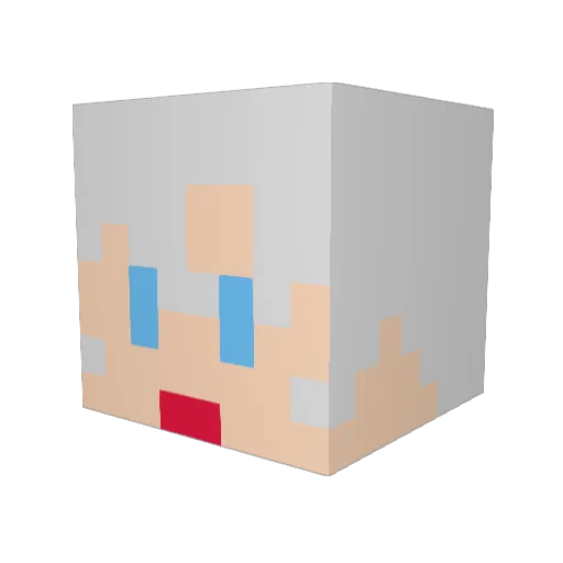pungeun Minecraft avatar head, 3D render