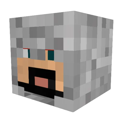 punish13 Minecraft avatar head, 3D render