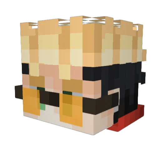 punk7ac7ics Minecraft avatar head, 3D render