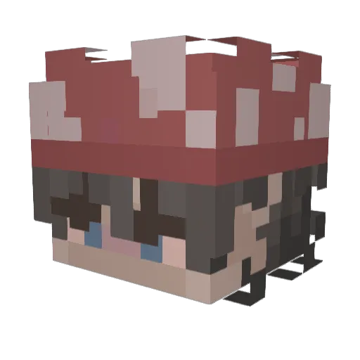punkbrides Minecraft avatar head, 3D render