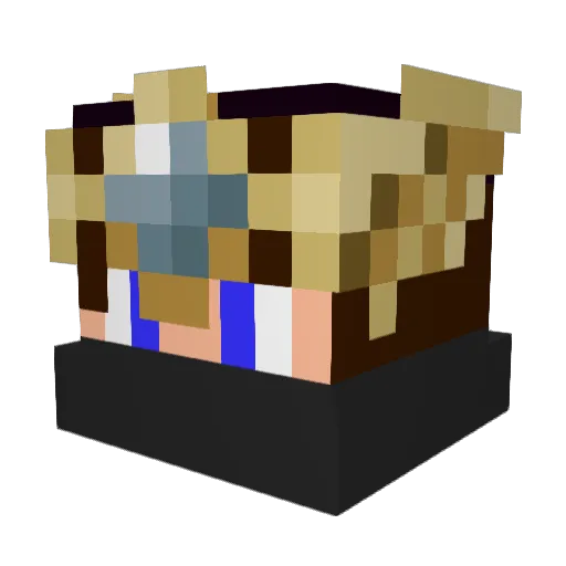 punkel Minecraft avatar head, 3D render