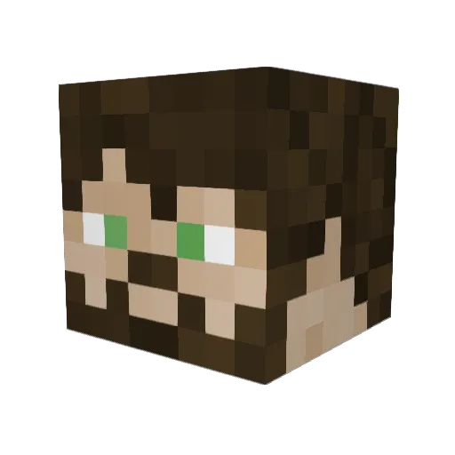 punkenglish Minecraft avatar head, 3D render