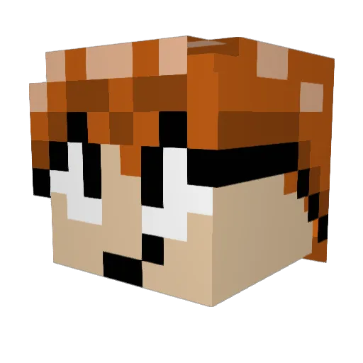 punkking Minecraft avatar head, 3D render
