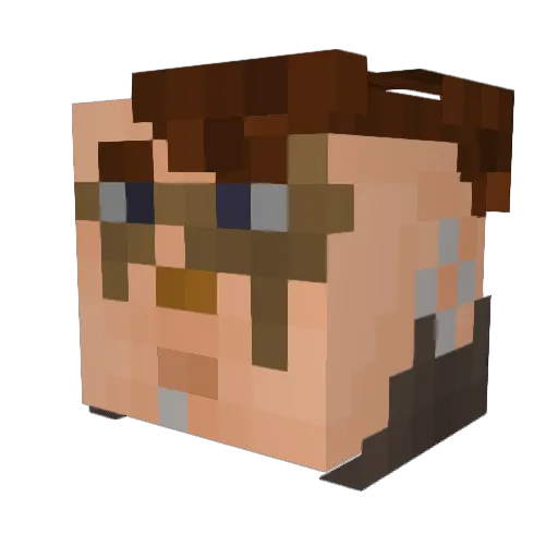 punkmonk2000 Minecraft avatar head, 3D render