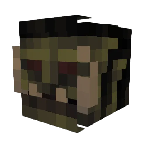 punkspyda Minecraft avatar head, 3D render