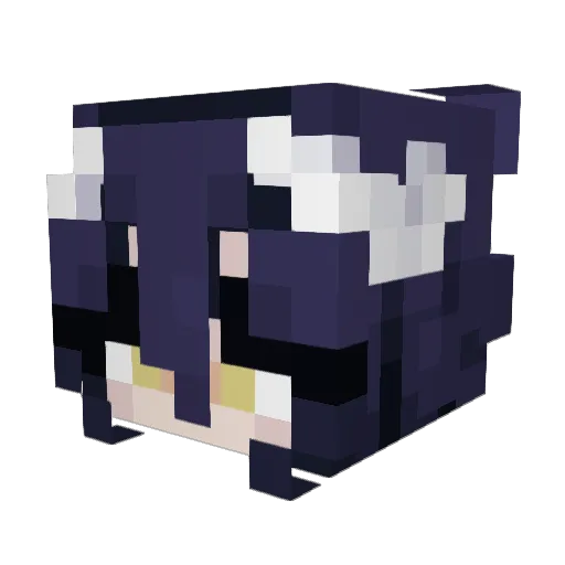 punksune Minecraft avatar head, 3D render