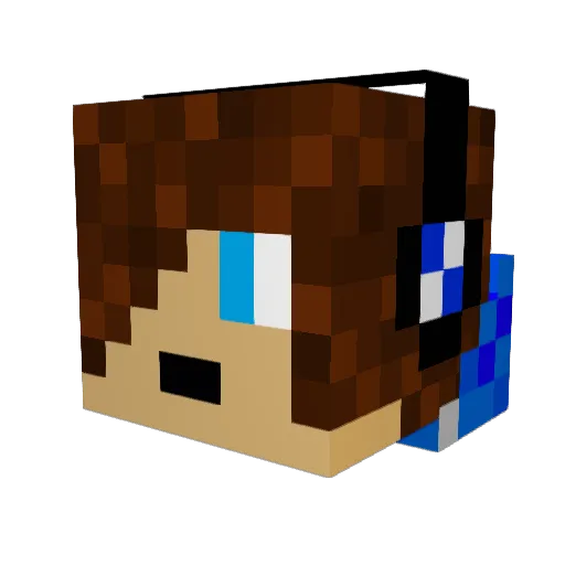 punktstrich Minecraft avatar head, 3D render
