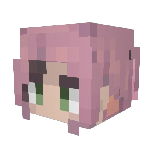 punkythepants Minecraft avatar head, 3D render